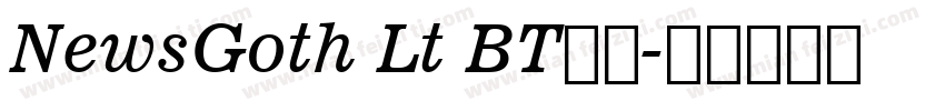 NewsGoth Lt BT免费字体转换
